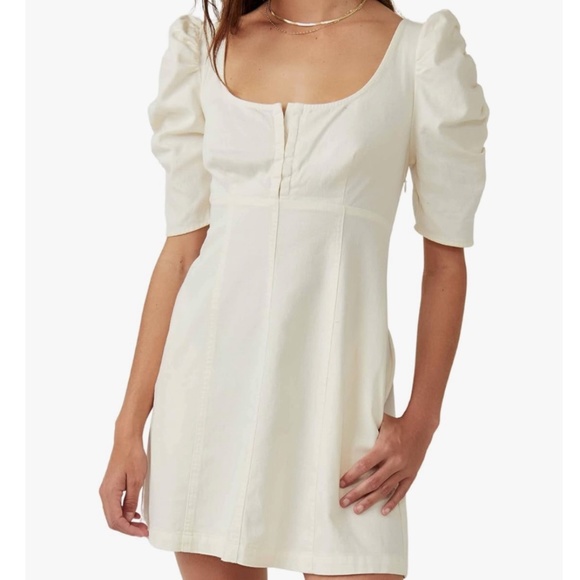 NWT FREE PEOPLE SIZE S Cheyenne Lightweight Denim Mini Dress - Picture 1 of 4